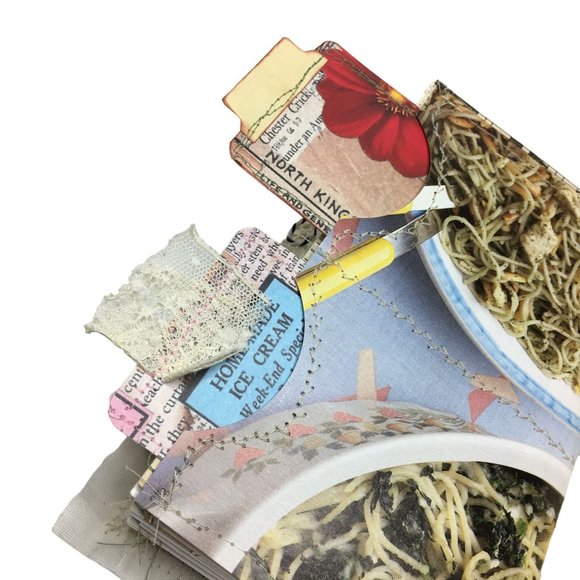 Writing Junk Journal Vintage Style Fabric Cover Diary Includes Ephemera No 15 u - Picture 10 of 10